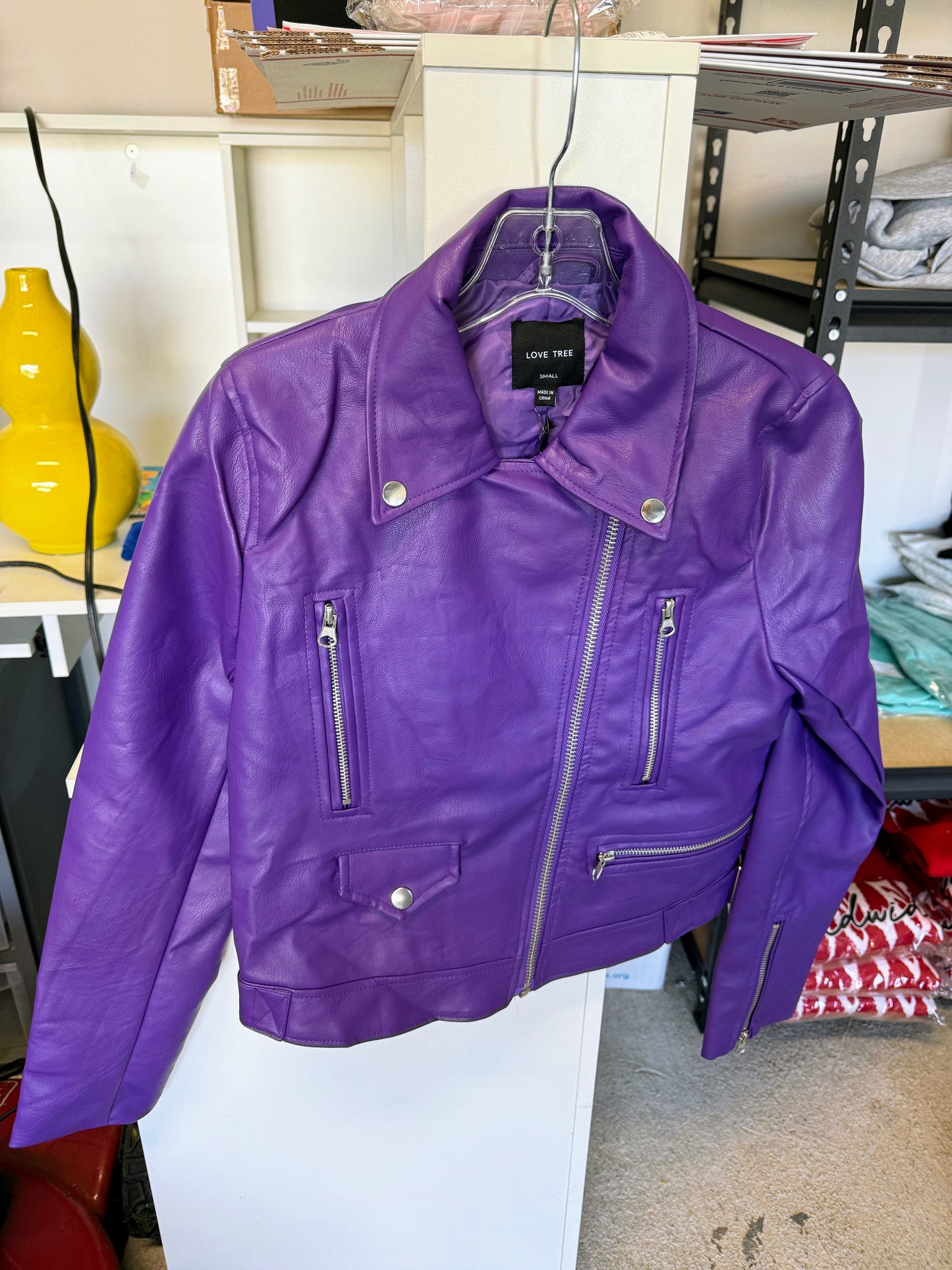 Purple Leather Jacket