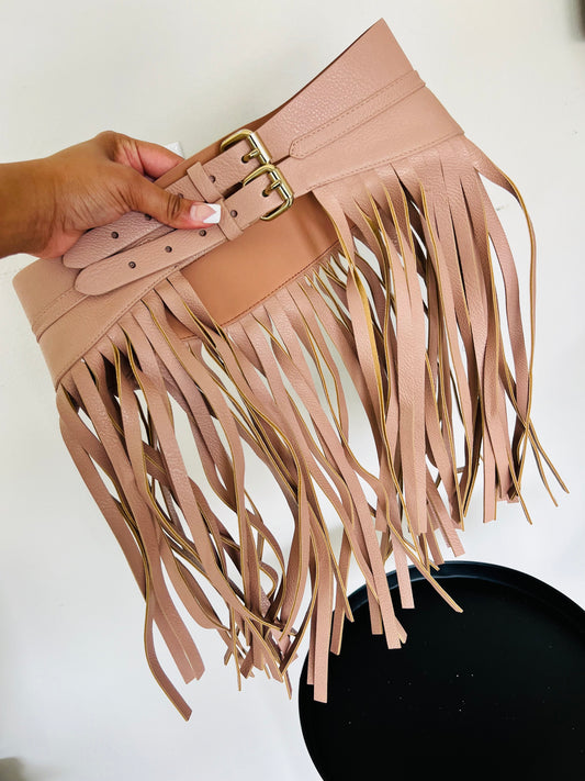 Nude BCBG Waist Belt (size Small)