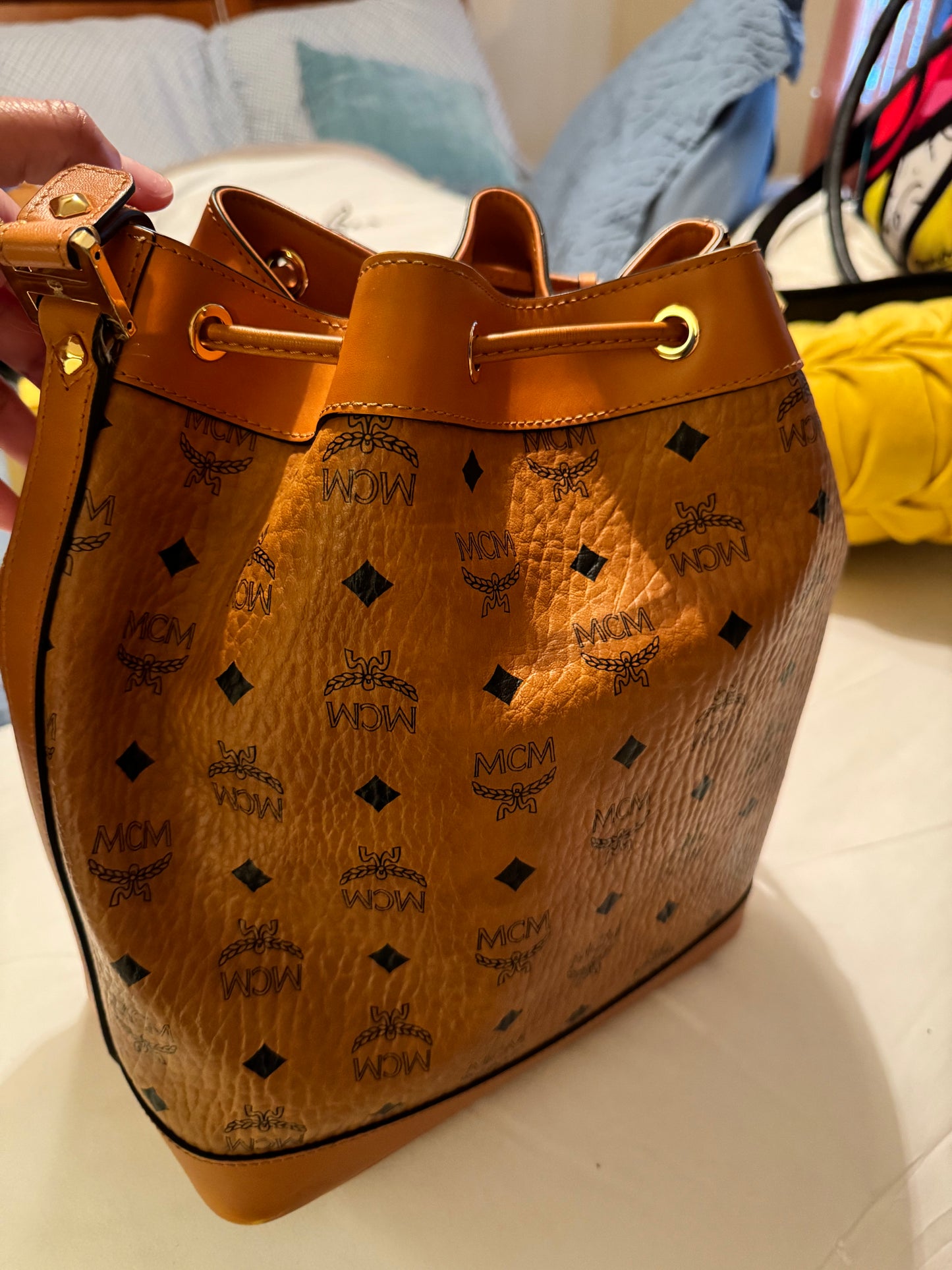 MCM Large Drawstring Bag