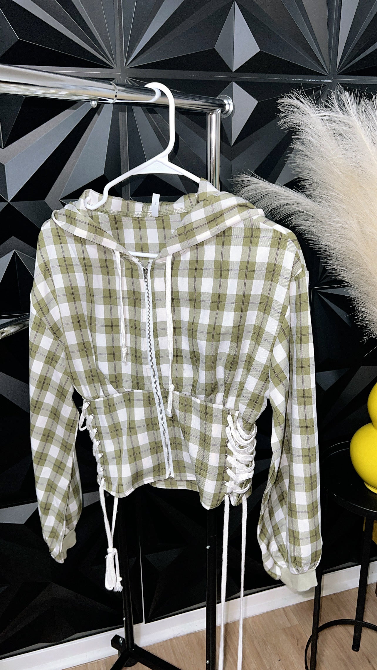 Olive Checker Jacket (Small)