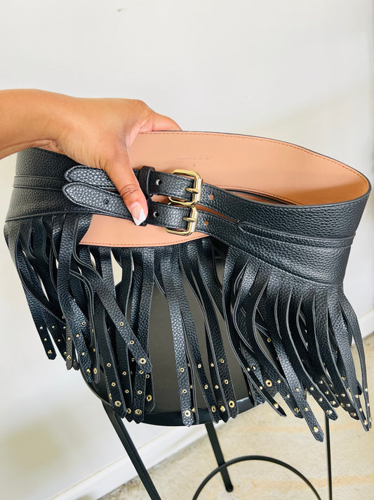 Black BCBG WAIST BELT (Size Small)
