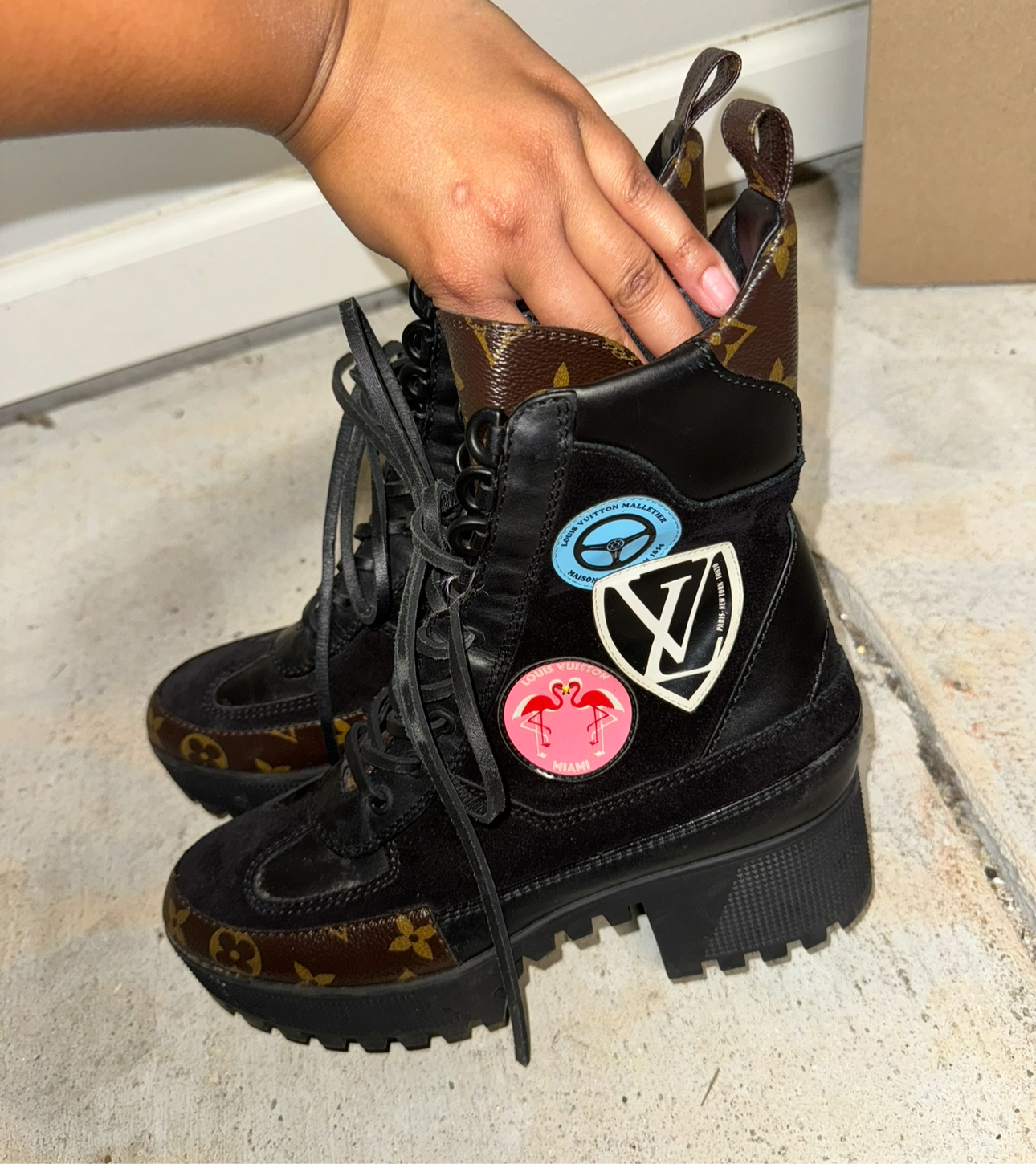 LV Combat Boots (Size 37.5)