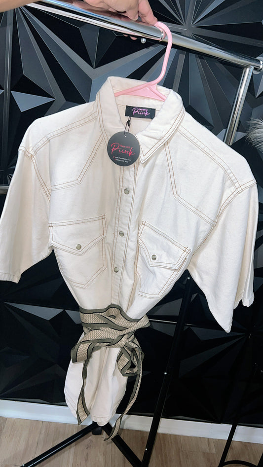 Belted Denim Vest (xSmall)