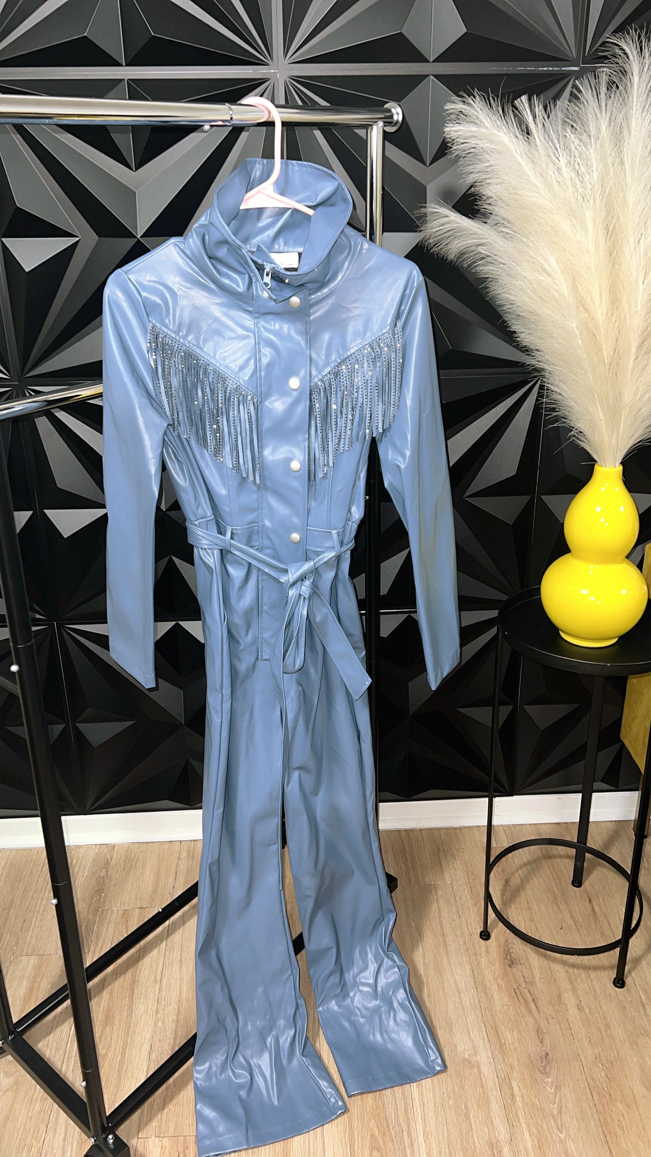 Blue Fringe Jumper (Small)