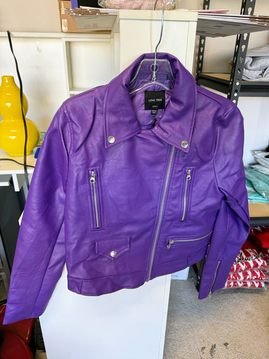 Purple Leather Jacket