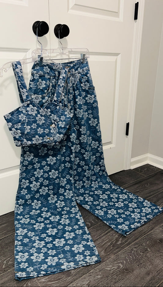Denim Flower 2 Piece (Small)