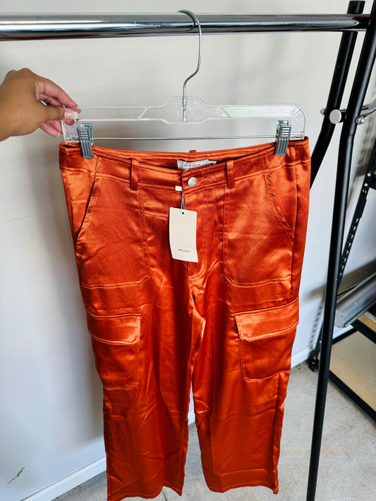 Silk Cargo Pants (Medium)