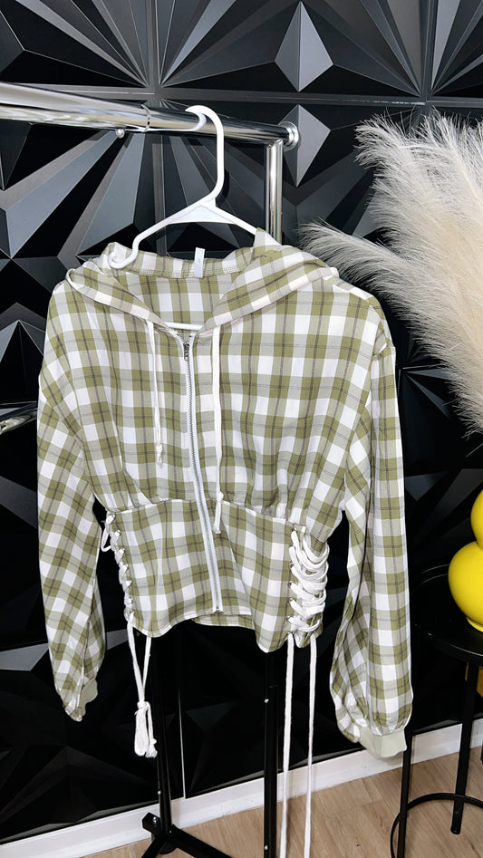 Olive Checker Jacket (Small)