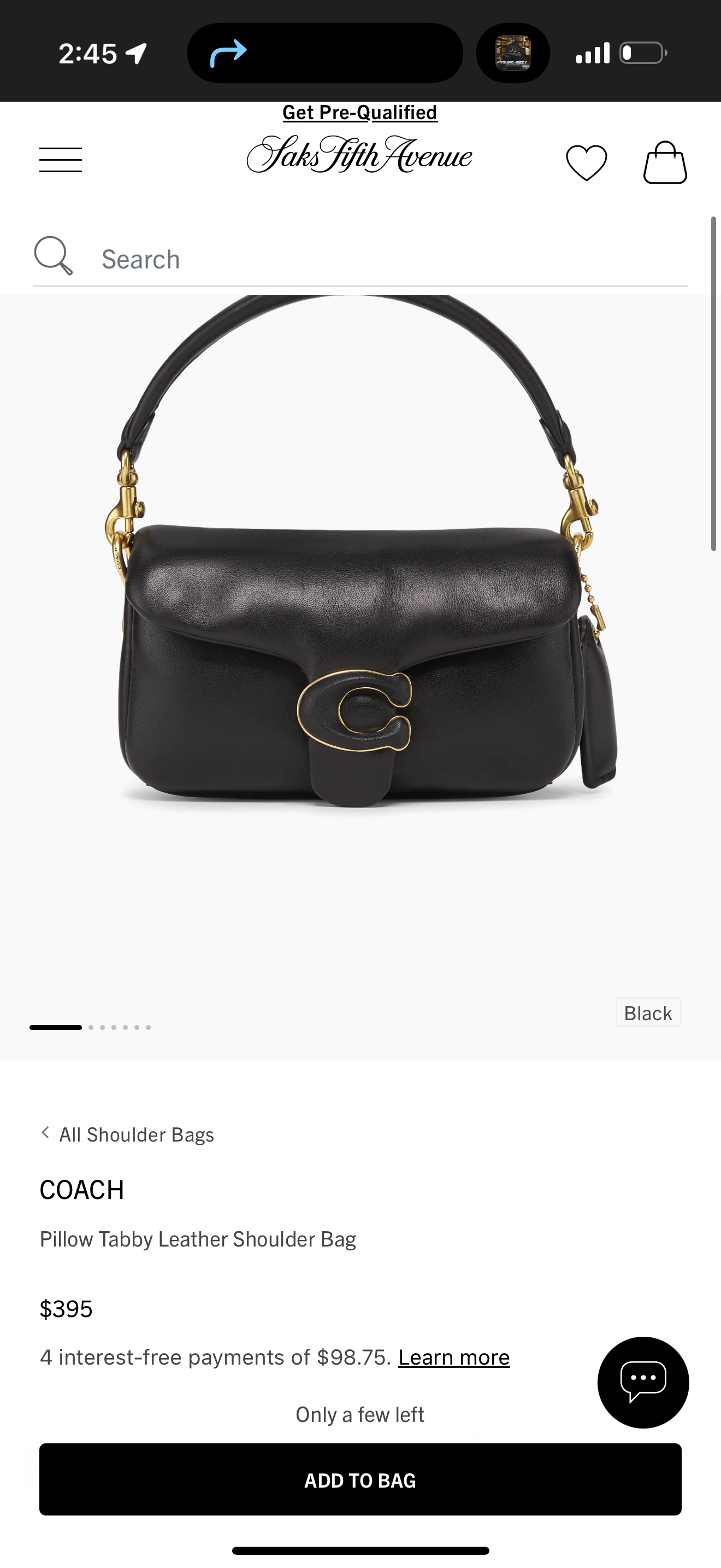 Coach Puffer Bag
