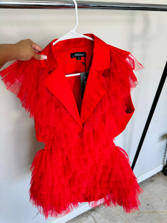 Fly Red Mini Blazer Dress (Medium)