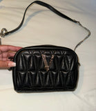 Versace Virtus Quilted Leather Camera Style Bag